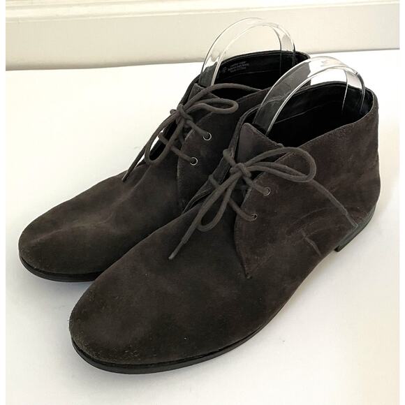 Franco Sarto Suede Leather Bootie Boots Dark Gray Size 8 - Picture 3 of 8